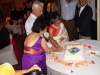 The three ZAF founders cutting the 15th Anniversary cake
