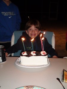 7 big candles on the Birthday cake
