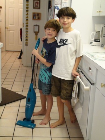 Zany and Nevy the cleaning crew
