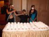 Yasna, Yazdan and Delnaz hammimg it up at the reception desk!